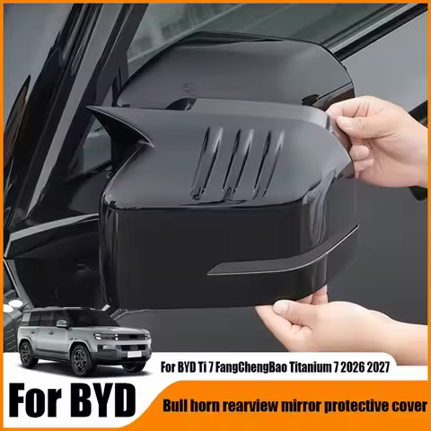 for BYD Ti7 FangChengBao Titanium 7 2026 2027 Bull horn rearview mirror protective cover exterior de