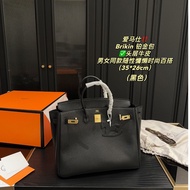 Gift Box Packaging Birkin Platinum Bag Genuine Leather Female Bag Cowhide Bag Handbag Size 35.26cm
