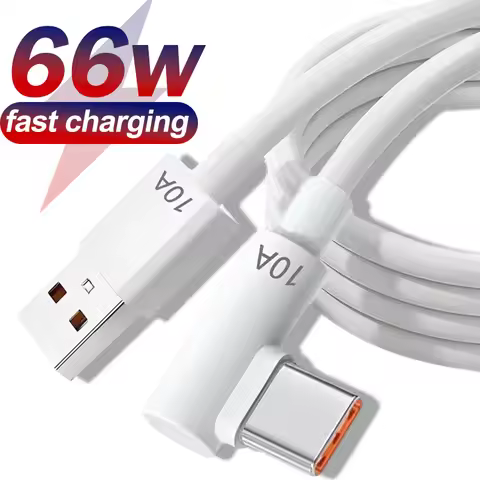 66W 90 Degree Elbow Fast Charging Phone Charger Data Cord For Samsung Xiaomi POCO Huawei Honor 6A US
