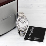 Jam tangan Alexandre christie 5003 Tali rantai silver original pria