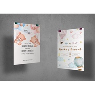 (only pickup in JB Area) A0/A1/A2/A3 Poster Printing with Board   Welcome Board Wedding Board Gentel