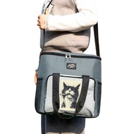 Lunch Bag & Grunge Style Smoking Cat Sketch Art Print