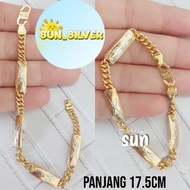 GENUINE 925 SILVER BRACELET WITH GOLD PLATED RANTE GOLD BRACELET 25