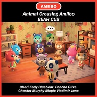 Animal Crossing Amiibo Bear Cub Cheri Kody Bluebear  Poncho Olive Chester Murphy Maple Vladimir June