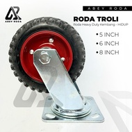 8" Inch Rubber Trolley Wheels (HIDUP)