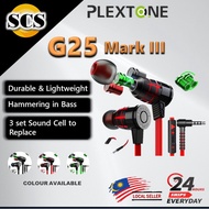 [READY STOCK] PLEXTONE G25 III Gaming Earphones Magnetic Stereo In-Ear Wired Headset with Microphone