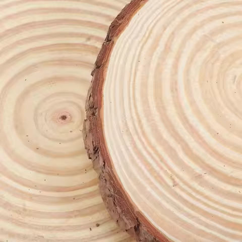 2Pcs Garden Stepping Stones Outdoor Wood Natural Log Stepping Stone Set for Patio Walkway Lawn Decor