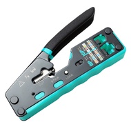 ZoeRax RJ45 Crimp Tool Pass Through Crimper Cutter for Cat6a Cat6 Cat5 Cat5e 8P8C Modular Connector 