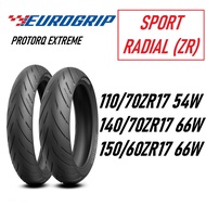 Eurogrip Tayar Protorq Extreme Sport Radial Tyre 110/70ZR17 & 140/70ZR17 & 150/60ZR17 Ready Stock
