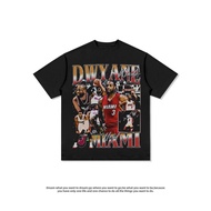 Cotton T-Shirt Featuring DWYANE Wade Basketball Star: Miami-Themed Print