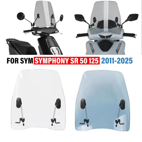 Universal Front Windshield FOR SYM SYMPHONY SR 50 125 2011-2025 Motorcycle Scooter Extension Windscr
