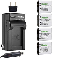 Kastar Battery (4-Pack) and Charger Kit for Olympus LI-40B LI-42B LI-40C work with Olympus D-630 D-7