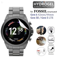 5PCS TPU Hydrogel Soft Screen Protector for Fossil Gen 6 44mm 42mm 5 Lte 5E Men's Women's Smart Watch HD Clear Protective Film