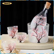 [tdraoylp] Handmade Glass Sake Pot Kit Japanese Sake Set Cold Hot Warmer Sake Cup for Anniversary Pa
