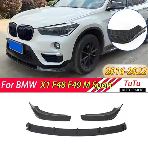 For BMW X1 F48 F49 M Sport 2016-2022 Front Bumper Spoiler Lip Splitter Diffuser Guard Board Bodykits