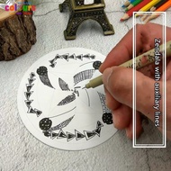 Zentangle Starter Set - For New Learner - Tiles with Ready Line Trace - For Your Easy Draw - Therapi