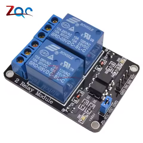 1PCS 5V 2-Channel Relay Module Shield for Arduino ARM PIC AVR DSP Electronic 5V 10A 2 Channel Relay 