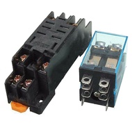 [FL]❤LY2NJ DIN Rail Small Electromagnetic Relay Coil Power Relay DC12V DC24V AC24V AC110V AC220V Wit