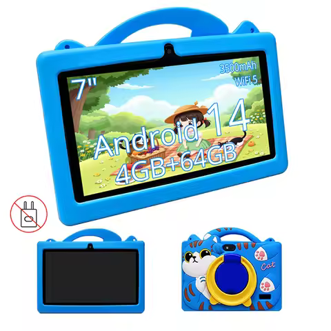 New Kids 7-inch Tablet Android 14 System 8 Core 4GB RAM 64GB ROM 5G WiFi Bluetooth Google Learning E