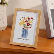 SG Stock Wooden Photo Frame Wood Color Picture Frame Simple Design Photo Frame 4R-6R-A4 Frame Gift