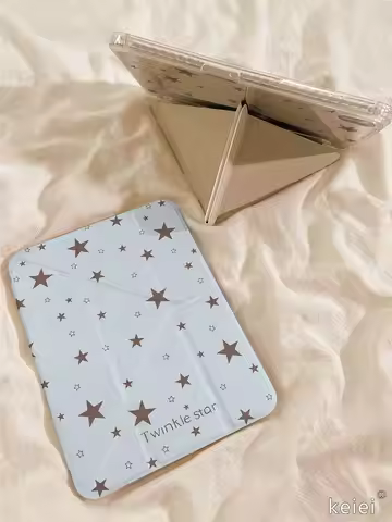 Minimalist Haze Blue Star iPad Case For iPad Pro 11 13in 2025 iPad Pro 12.9in Air7 10th 11th M4/5 MI