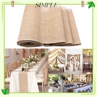 SIMPLESHOP Vintage Table Runner Wedding Burlap Hessian Natural Jute Burlap Chair Sashes