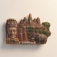 XIXIANGZI | Angkor Wat Khmer Enigmatic Smile Tourist Souvenir Craft Magnetic Fridge Magnet
