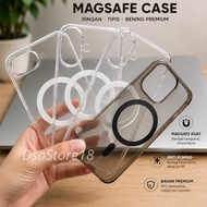 PCC Clear Magnetic Casing iphone 16e 16 Plus Pro Max MagSafe Case Transparent Slim Cover Wireless Ch