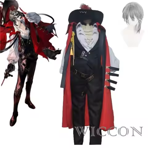 Arknights PHANTOM Cosplay Costume PHANTOM Clothing Scarlet Red Fox Cobalt Cosplay Men Full Set Free 