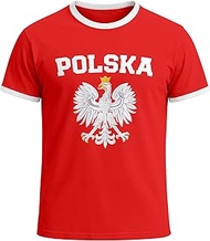 World Cup 2018 Men's T-Shirt Fan Shirt Retro Football World Cup Fan Jersey, Eagle red-white-coloured