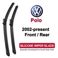 Car Wiper Blade for Volkswagen Polo 2002-present (9N1/9N3/9N4/6R1/6C1/AW1) front rear silicone winds