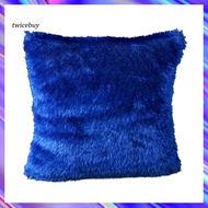 [TY] 43x43cm Soft Plush Solid Color Throw Pillow Case Cushion Cover Home Sofa Decor