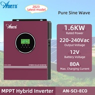 Anern 1.6KW MPPT Hybrid Inverter Pure Sine Wave Solar Inverter Hybrid Inverter 12V off grid inverter