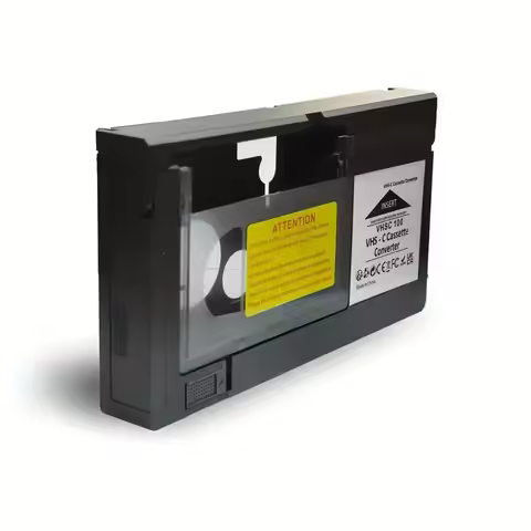 VHS-C magnetic tape video recorder adapter, video tape player and VHS to digital conversion, AA batt