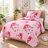 Cadar Fahim Set 2 in 1 Cotton Mix Material Anti Kedut Cadar Bilik Anak Bujang  Random  Single Patchw