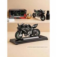 1:18 Alloy Sport Bike Model – Stylized H2R With Poseable Rider, Cool Guy Desk Decor & Gift For Teens