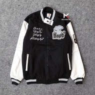 JAKET VARSITY BAPE JAKET BAPE BISBOL JAKET BOMBER - FULLTAG + LABEL IMPORT PREMIUM JACKET BOMBER JA