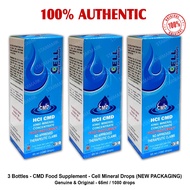 CMD Drops CMD Mineral Drops Drop HCI CMD Cell Mineral Drops BIG 65ml or 1080 drops Authentic - Set of 3 Bottles