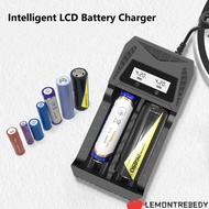 LEMONTRE8EDY 18650 Battery Charger, Intelligent LCD Fast Charging Lithium Battery Charger, 1 / 2 Slo