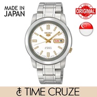 [Time Cruze] Seiko 5 Automatic Japan Made Stainless Steel Gold Tone Men Watch SNKK07J SNKK07J1 SNKK07