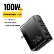 Essager 100W เครื่องชาร์จ GaN 4พอร์ต USB Type C ที่ชาร์จความเร็วสูง PD QC3.0 4.0ชาร์จเร็วสำหรับ IPho