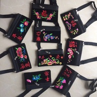 AT/👜Embroidered Crossbody Bag Ethnic Embroidered Women's Bag Elderly Mobile Phone Bag Elderly Mobile Phone Bag Grandma B