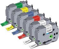 18mm 0.7 Laminated Multi-Color TZ Tape Compatible with Brother TZe Label Tape 3/4" TZe-241 141 441 5