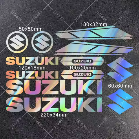 Vinyl Reflective Suzuki Motorcycle Stickers Decals Set Tank Logo Helmet Emblem Kit Gsxr 750 1000 650