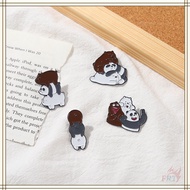 ★ We Bare Bears - Ice Bear / Grizzly / Panda Brooches ★ 1Pc Cartoon Characters Creative Doodle Enamel Pins Backpack Button Badge Brooch