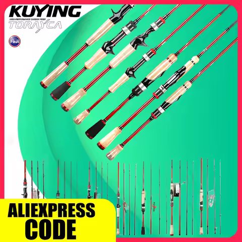 KUYING FREESTYLE WALKER 4 Sections 6‘ 6’9“ 7‘ Lure Fishing Rod Mini Pocket Travel Pole Spinning Cast