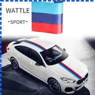 WATTLE M-Colored Stripe Decal Sticker, 118x5.9inch 3Color  Car Hood Stickers, Auto Body Accessories Blue,Red Side Mirror Stickers for BMW Decorations