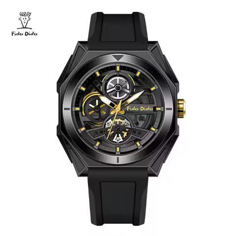 Fido Dido Sports Couple Watches 50M Waterproof Silicone Strap |Japan Quartz Movement Retro Tool Watc