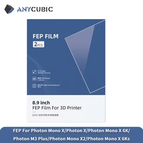 ANYCUBIC 2pcs/Lots FEP Film For Photon Mono X Photon X 6K M3 Plus Resin 3D printer FEP Film For 3D P
