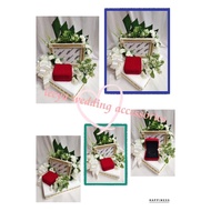 gubahan sireh junjung +  frame mas kahwin c/w bekas gelang tangan(bangle)-cream green